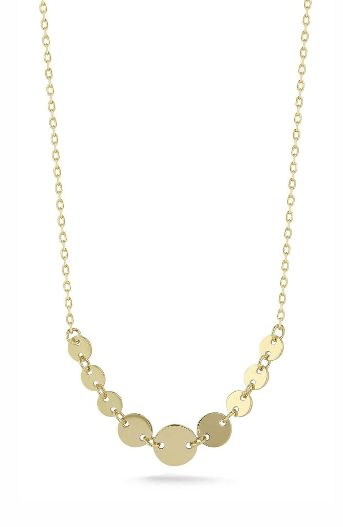 Ember Fine Jewelry 14K Gold Graduated Disc Necklace
