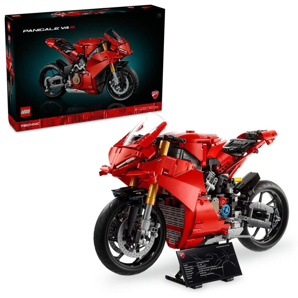 undefined LEGO Technic Ducati Panigale V4 S Motorcycle Model Set 42202 1