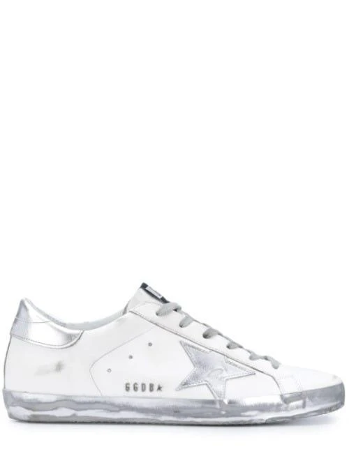 NA White Superstar sneakers with silver rear 1