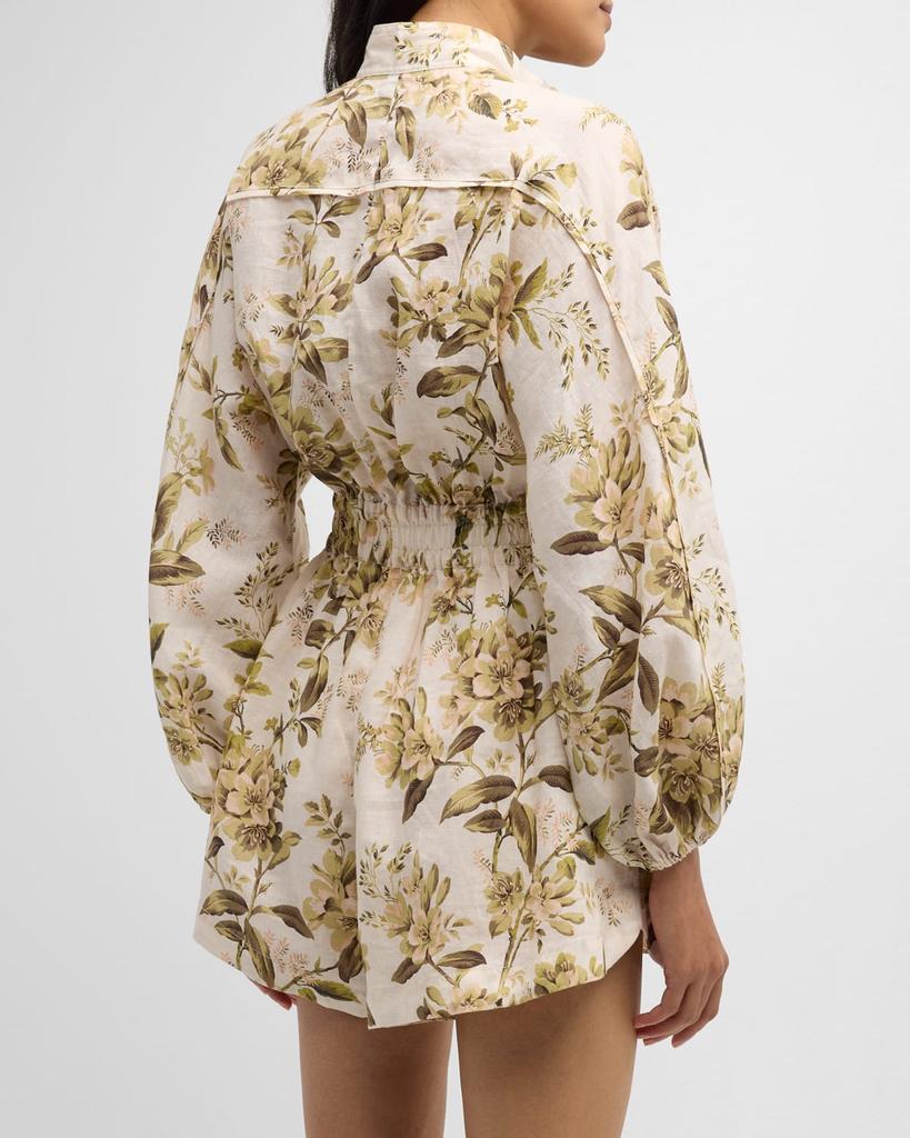 ZIMMERMANN★素敵！Hydrangia Floral Cassia Paneled Romper NWT ZIMMERMANN Hydrangia Floral Cassia Paneled Romper AU 0