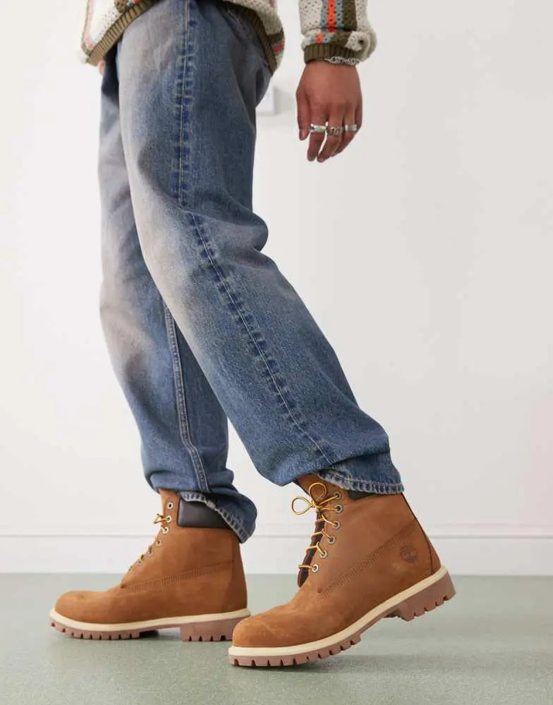 Timberland 6 inch Premium Work Boots for Men, Size US 10 - Wheat Nubuck Timberland 6 inch Premium Work Boots for Men, Size US 10  main image 4