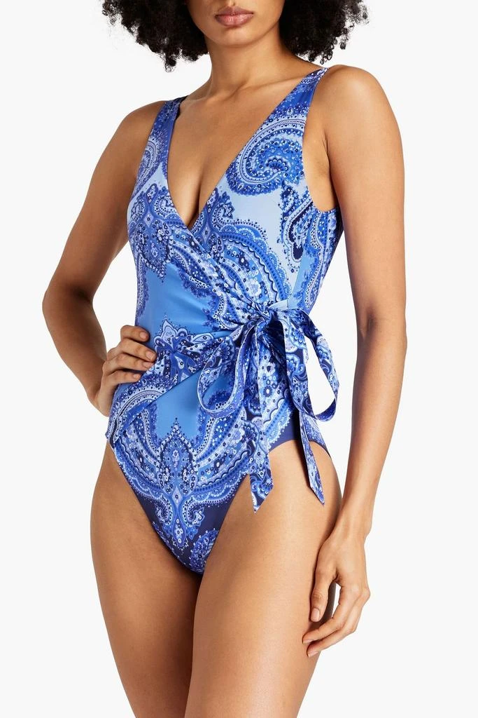 Zimmermann Wrap-effect paisley-print swimsuit 2