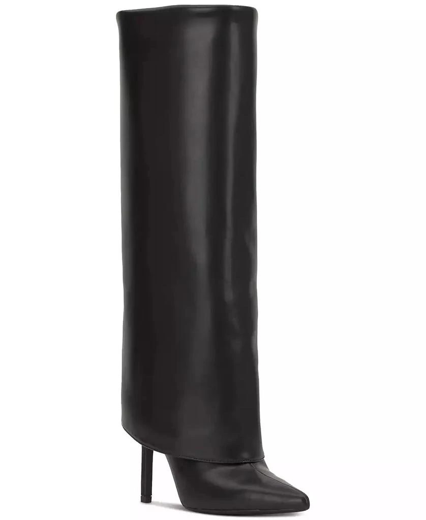 INC International Women's Skylar Fold Over Cuffed Dress Boots, Created for Macy's, Regular & Wide Calf 1