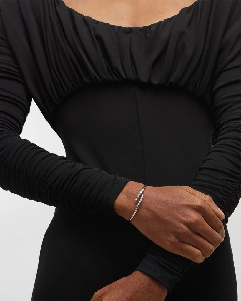 Memoire White Gold Diamond Bypass Bracelet 5