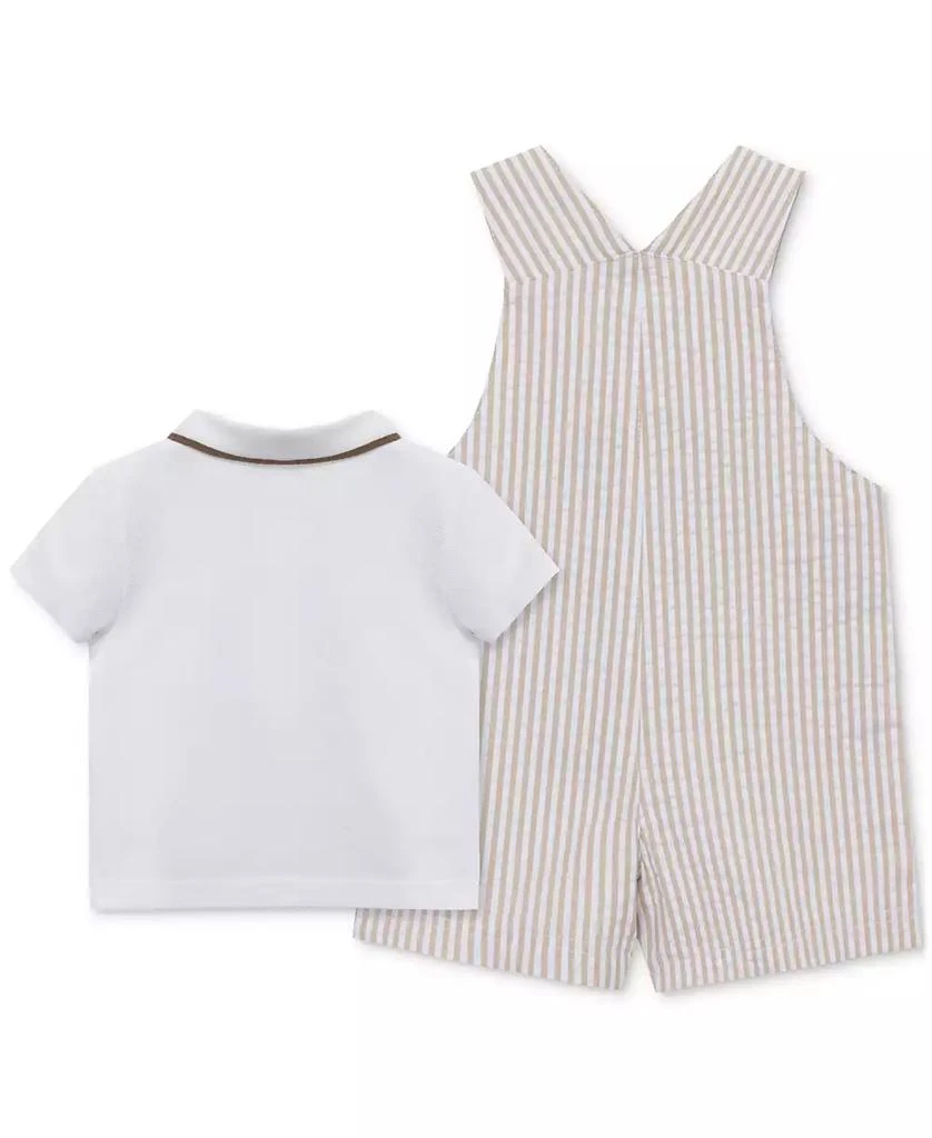Little Me Baby Boys Cotton Puppies Polo Shirt & Shortall, 2 Piece Set 2