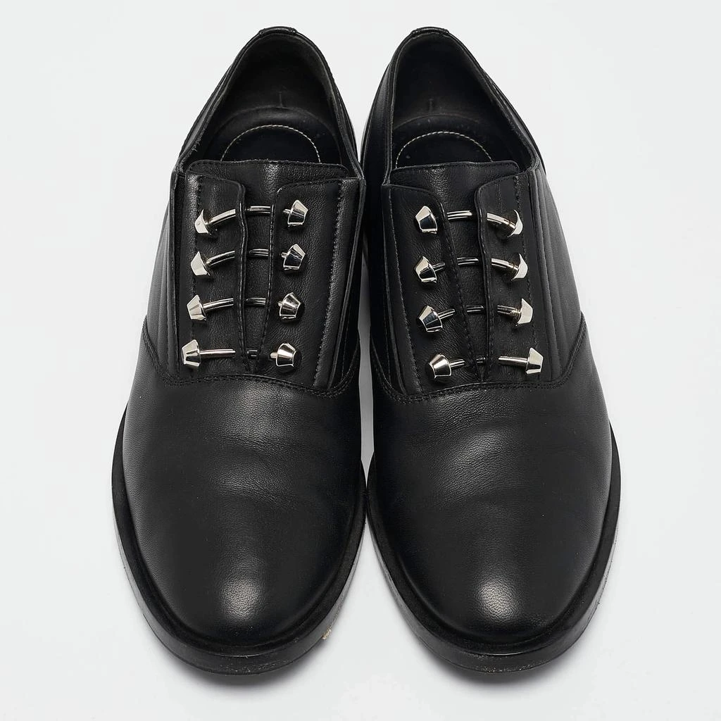 Balenciaga Balenciaga Black Leather Pierced Oxfords Size 37 3