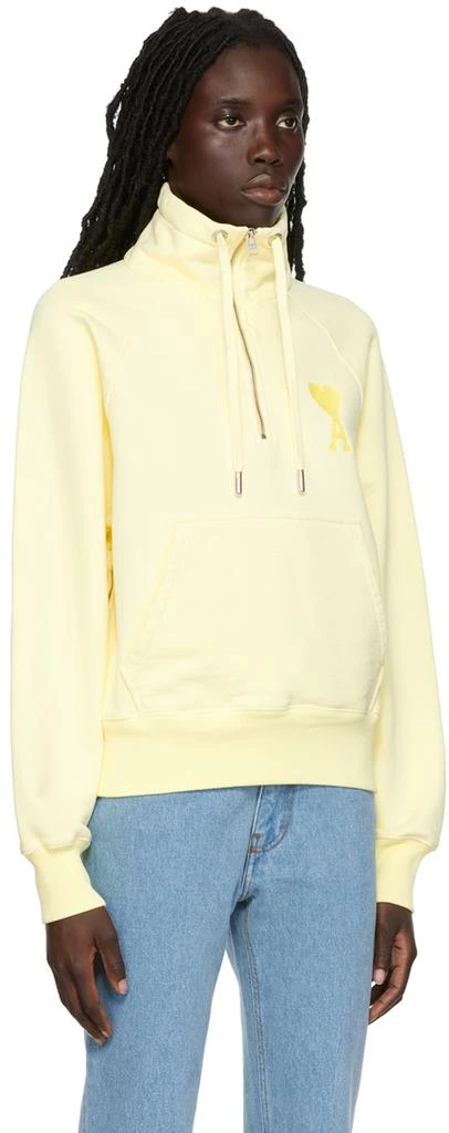 AMI Yellow Ami de Cœur Half-Zip Sweatshirt 2