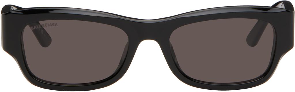 サングラス BALENCIAGA Black Acetate Signature Square Xl Sunglasses Balenciaga Xl square signature rectangular sunglasses | The