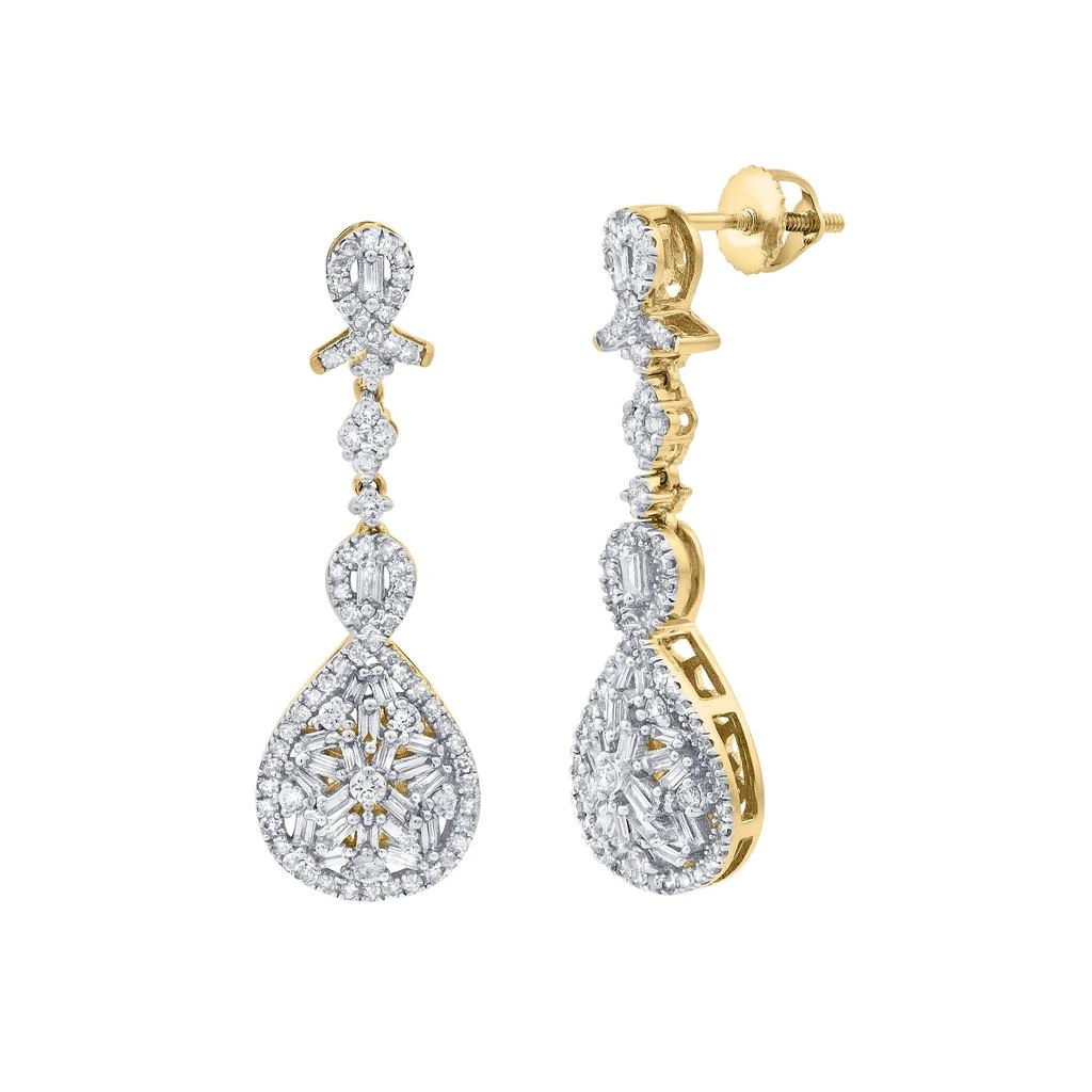 LuvMyJewelry Ambery 0.1 Ct 14K Gold Diamond Drop Earrings
