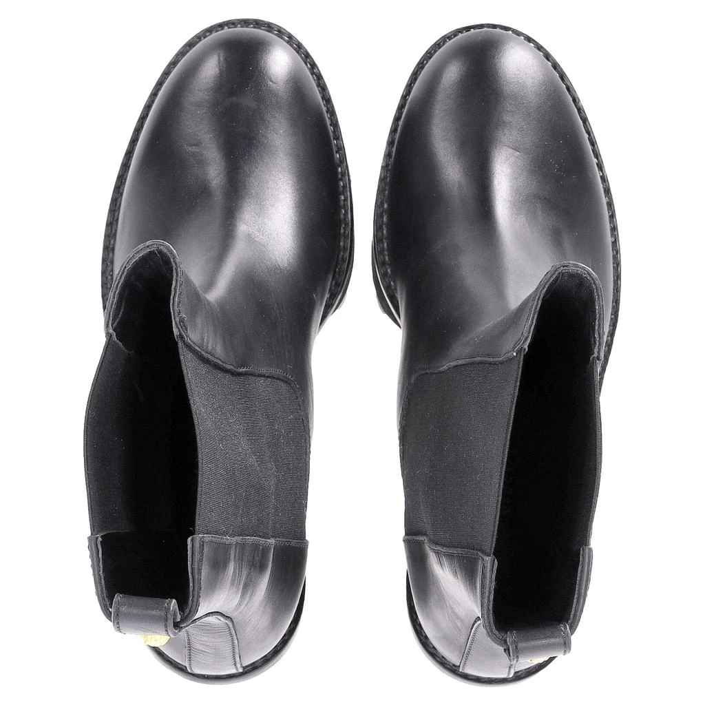 Versace Greca Labyrinth High-Heel Platform Boots in Black Calf Leather 5