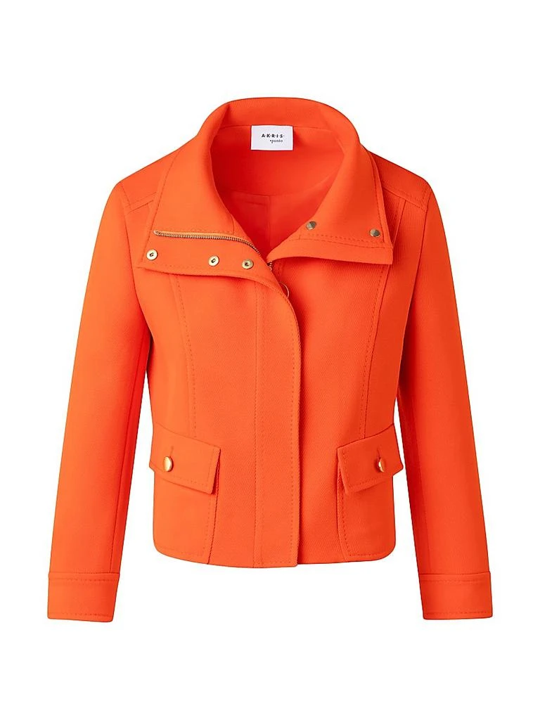 Akris Wool Tricotine Boxy Jacket 1