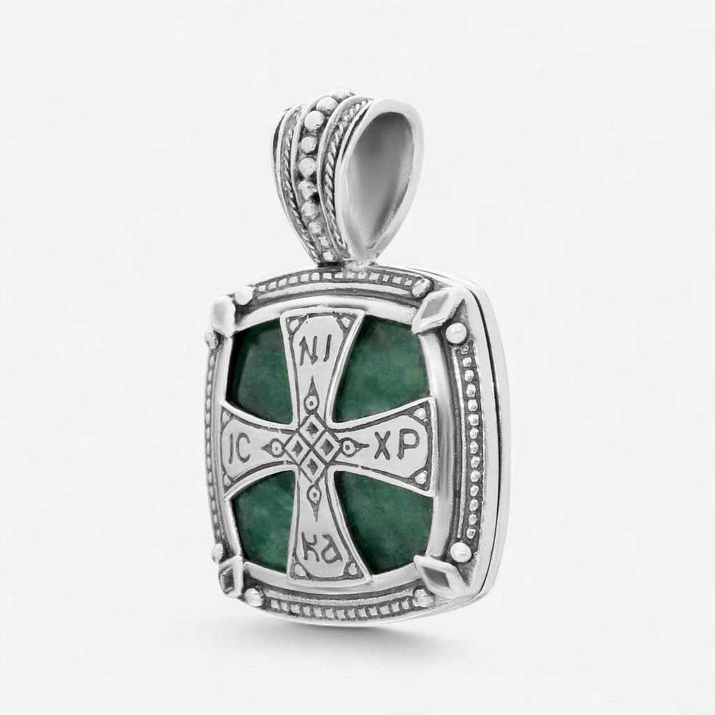 Konstantino Konstantino Sterling Silver Green Aventurine Pendant MEKJ667-131-448-copy 3