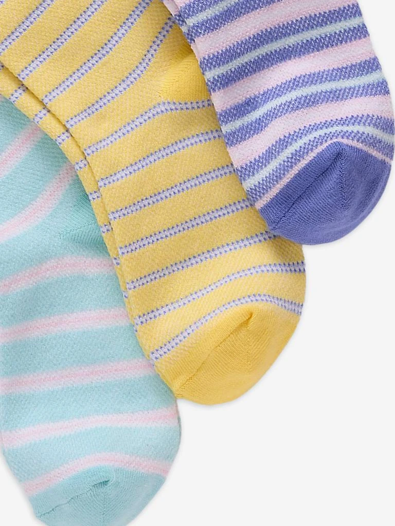 Ralph Lauren Boys 3 Pack Oxford Stripe Socks Set in Blue 3