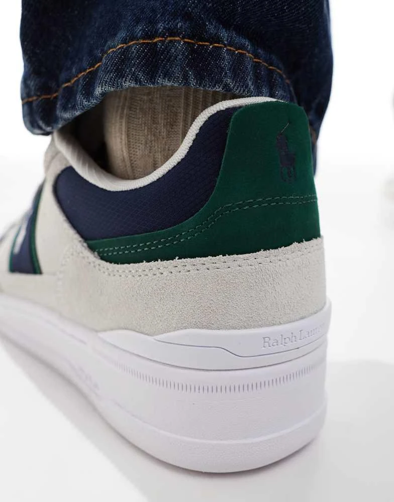 Ralph Lauren Polo Ralph Lauren Masters Sport 125 trainer in off white, green and blue 4