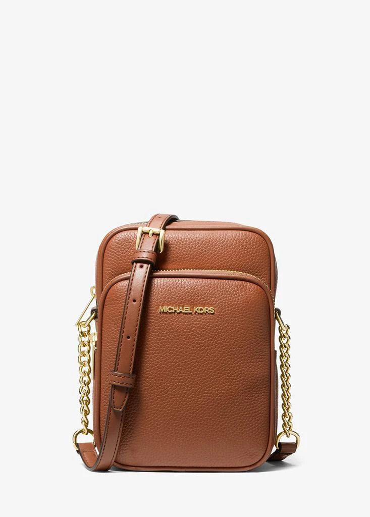 Michael Kors Jet set travel medium pebbled leather crossbody bag 1