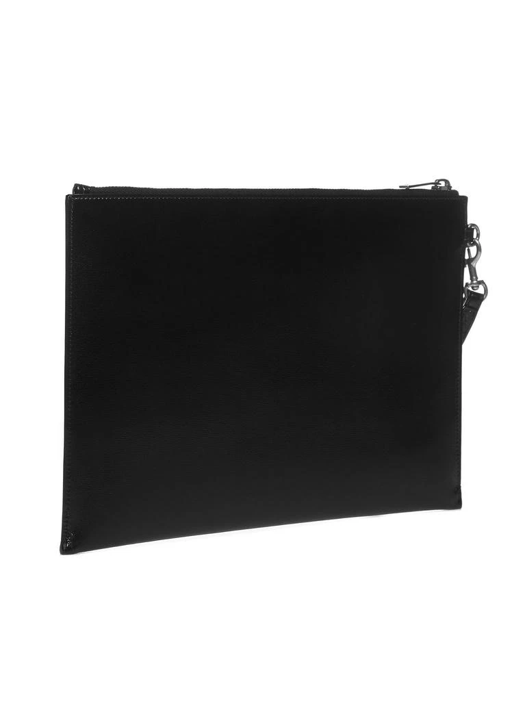 Yves Saint Laurent Saint Laurent Logo Plaque Zipped Clutch Bag 2