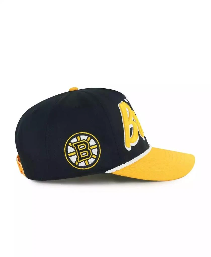 47 Brand Men's Black/Gold Boston Bruins Drop Shadow Rope Hitch Adjustable Hat 3