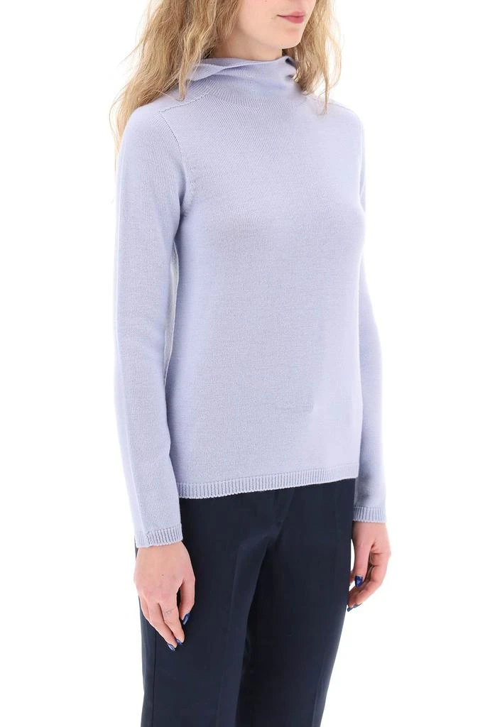 'S MAX MARA virgin wool hooded pullover 2