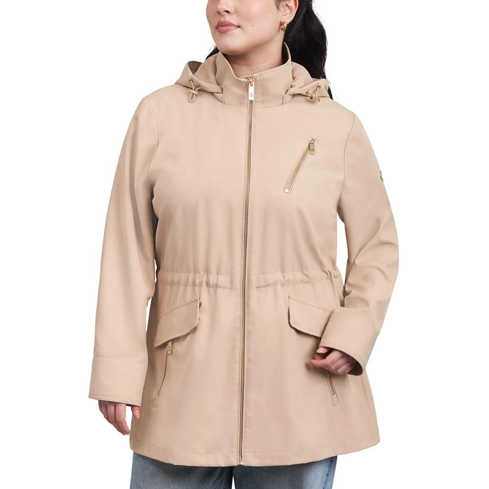 Michael Kors Women's Plus Size Hooded Water-Resistant Anorak Coat 1