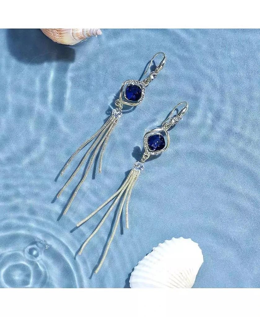 SOHI Women
s Black Sleek Drop Earrings 3