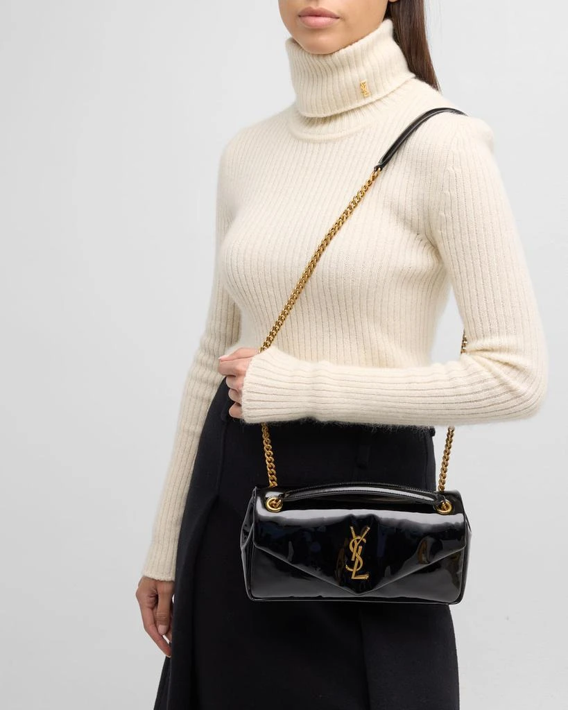 Yves Saint Laurent Claypso Small YSL Shoulder Bag in Patent Leather 2