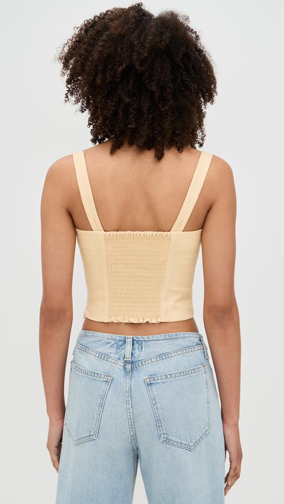 Reformation Juliet Linen Top