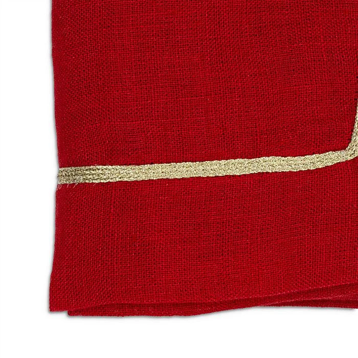 Joanna Buchanan Gold-Tone Trim Linen Dinner Napkins, Set of 2 3