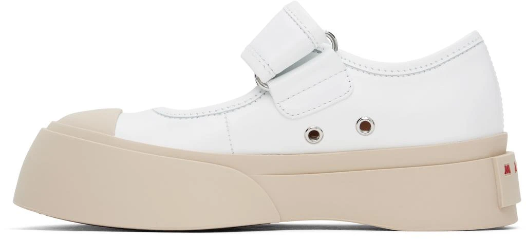 Marni White Pablo Mary Jane Ballerina Flats 3