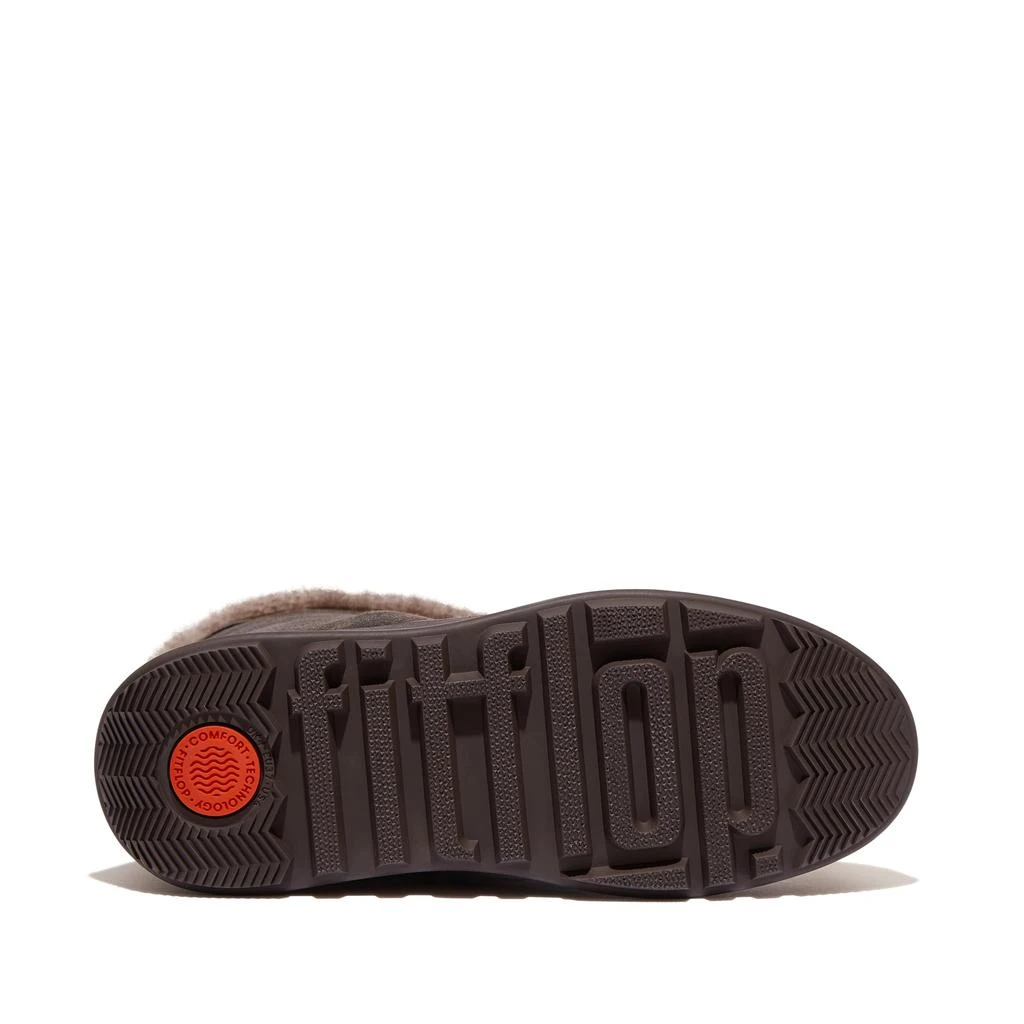 FitFlop F-Mode Roll-Down Shearling Flatform Calf Boots 2