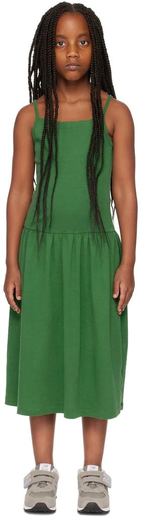 Gil Rodriguez SSENSE Exclusive Kids Green Lapointe Dropwaist Dress 1