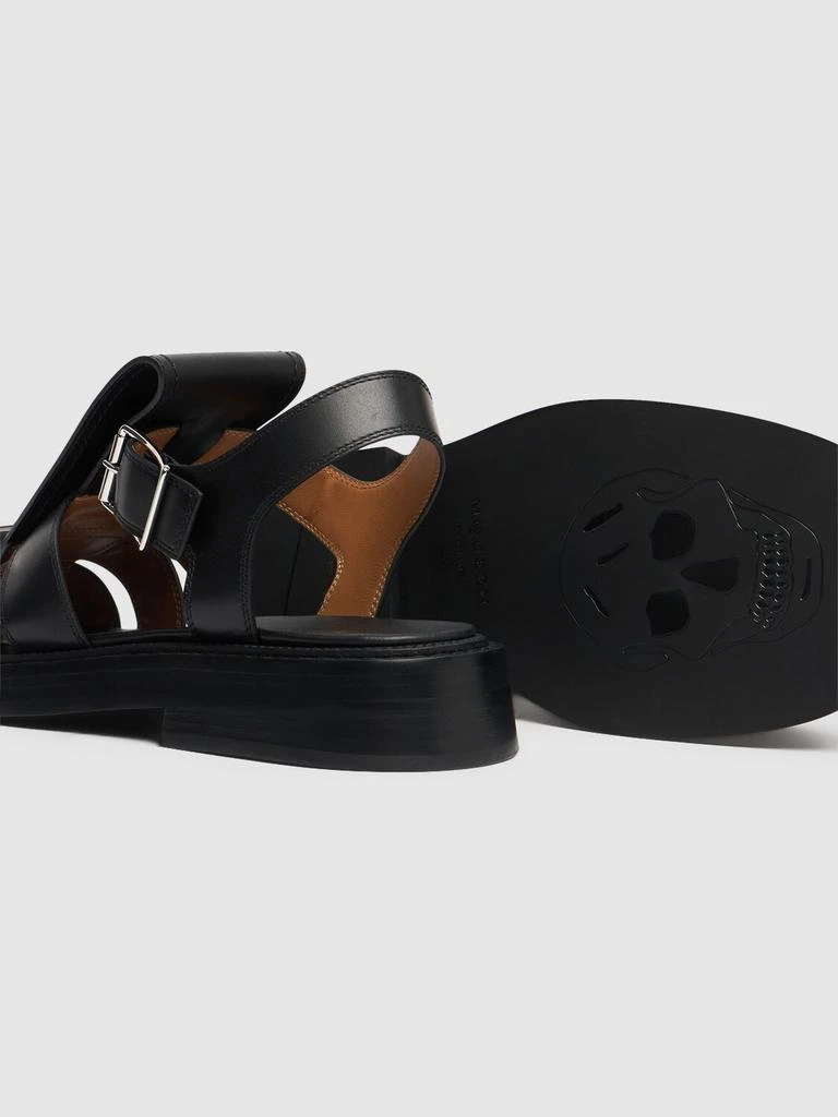 McQueen Leather Sandals 4