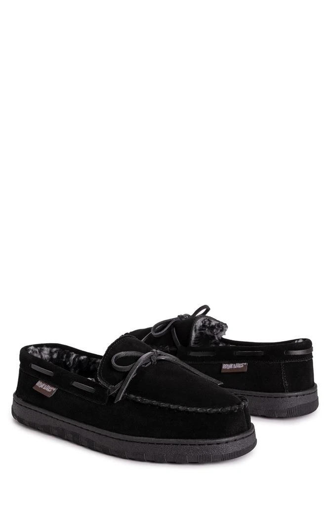 MUK LUKS Paul Printed Berber Suede Faux Fur Lined Slipper 8