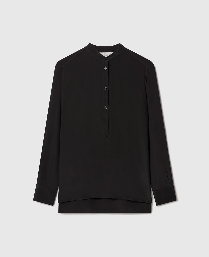 Stella McCartney Stella McCartney - Band Collar Shirt, Woman, schwarz, Size: 42