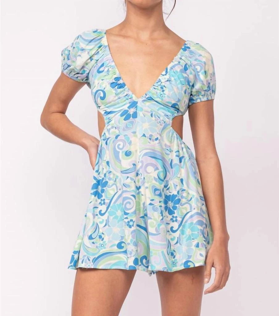 Sky To Moon Sky To Moon - Pucci Cutout Romper - WAIVE Beach - M
