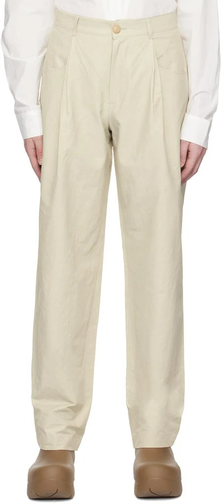 HGBB STUDIO Beige Seal Trousers 1