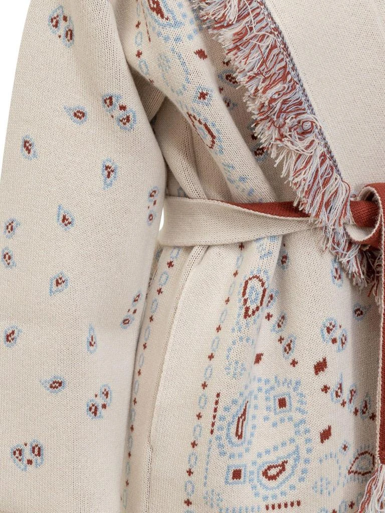 ALANUI Bandana Jacquard Belted Cardigan 3
