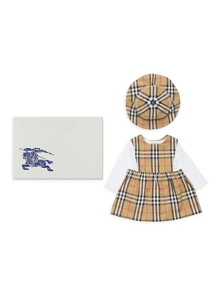 Burberry Baby Girl
s Halima Check Dress, Bodysuit
Hat Set 6
