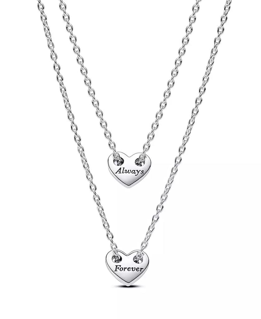 PANDORA Forever Always Splittable Heart Collier Necklaces