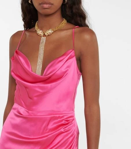 Alessandra Rich Embellished silk satin dress 4