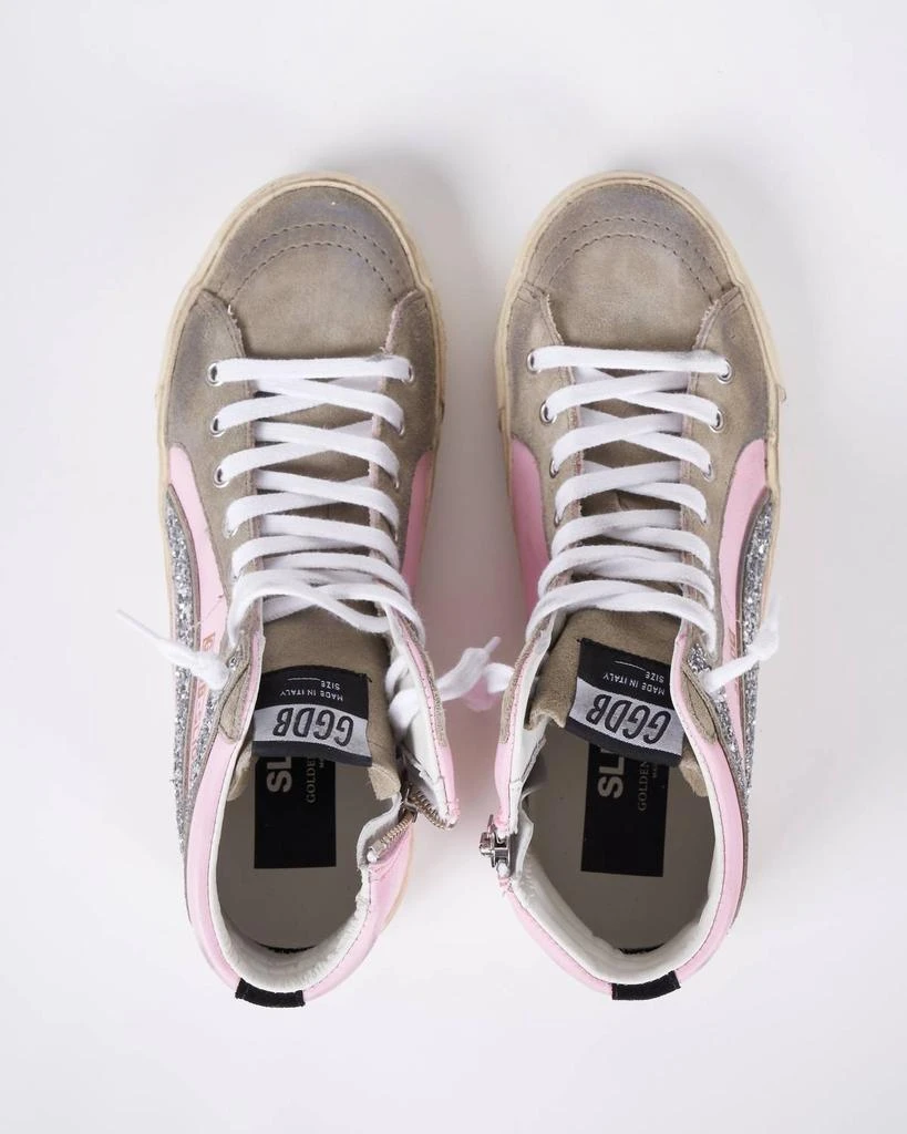 Golden Goose Women's Slide Leather High-Top Sneakers In Pink 2