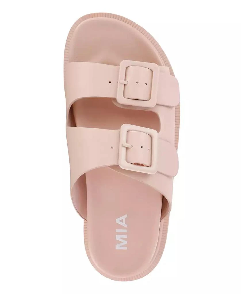 MIA Women's Gen Double Buckle Flat Slide Sandals 4