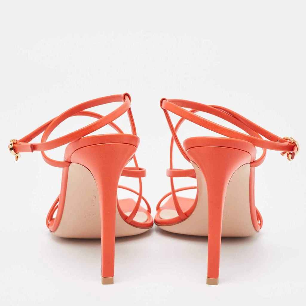 Gianvito Rossi Gianvito Rossi Red Leather Manilla Ankle Strap Sandals Size 39 5