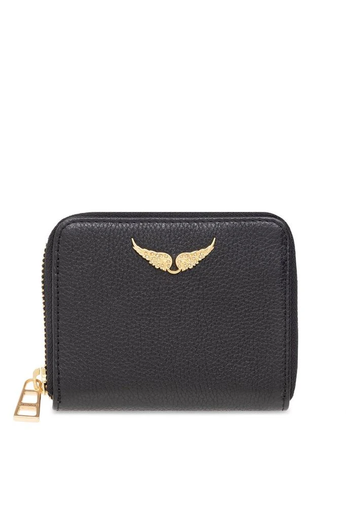 ZADIG & VOLTAIRE Zadig & Voltaire Logo Plaque Zip-Around Mini Wallet 1