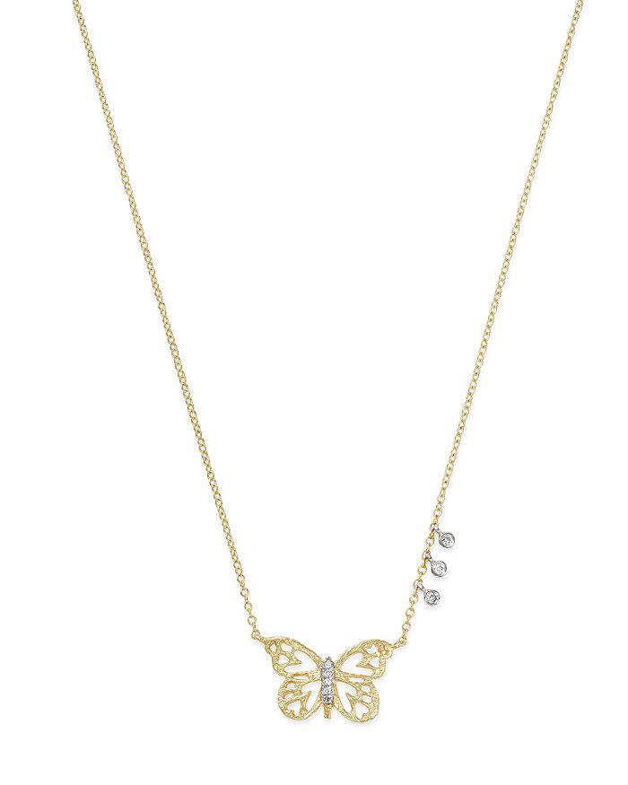 Meira T 14K White & Yellow Gold Butterfly Pendant Necklace, 16"