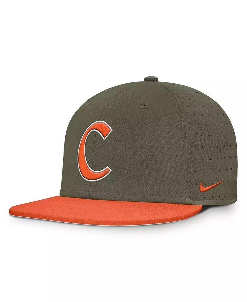 NIKE Men's Olive Clemson Tigers On-Field Dugout True Performance Fitted Hat 1