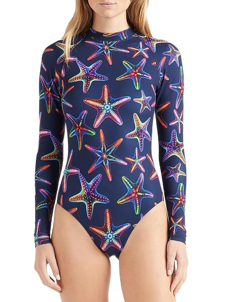 Vilebrequin Disco Stars Mock Turtleneck One-Piece Rashguard 4