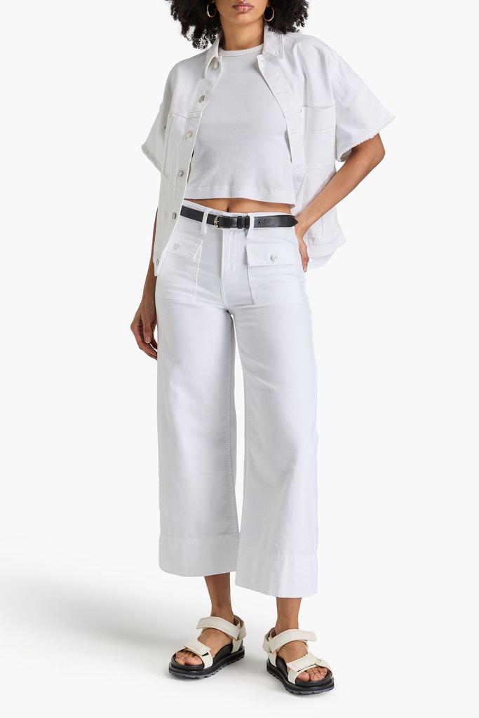 FRAME Cropped cotton straight-leg pants