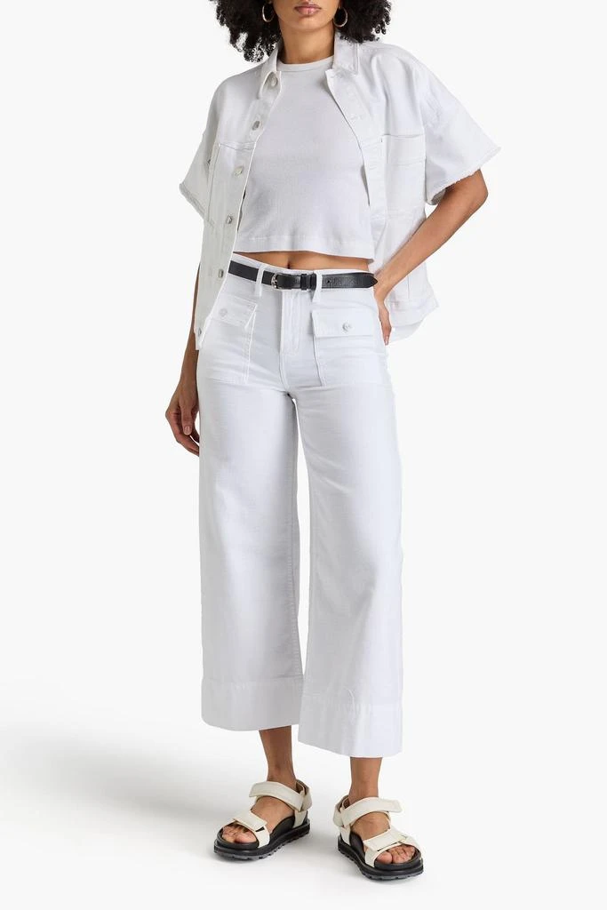 FRAME Cropped cotton straight-leg pants 2