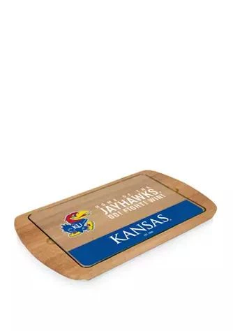 Toscana NCAA Kansas Jayhawks Billboard Glass Top Serving Tray
