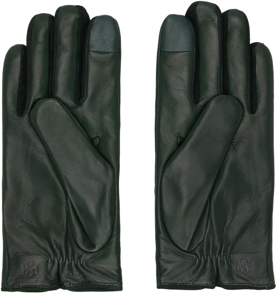 Handsome Stockholm SSENSE Exclusive Green Essentials Gloves 2